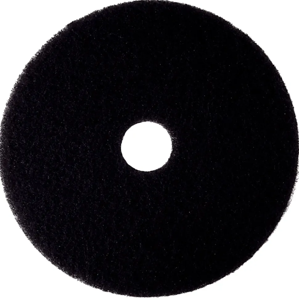 3M™ 7300 High Productivity Floor Stripping Pads, 1/2" x 16", Black, Case Of 5