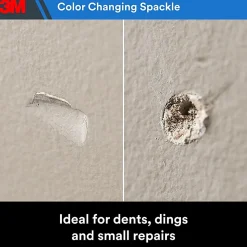 3M High Strength Hole Repair Kit, 1 Kit, Heavy Duty, Waterproof, Blue-to-White Color Changing Spackling Compound, Wall Filler