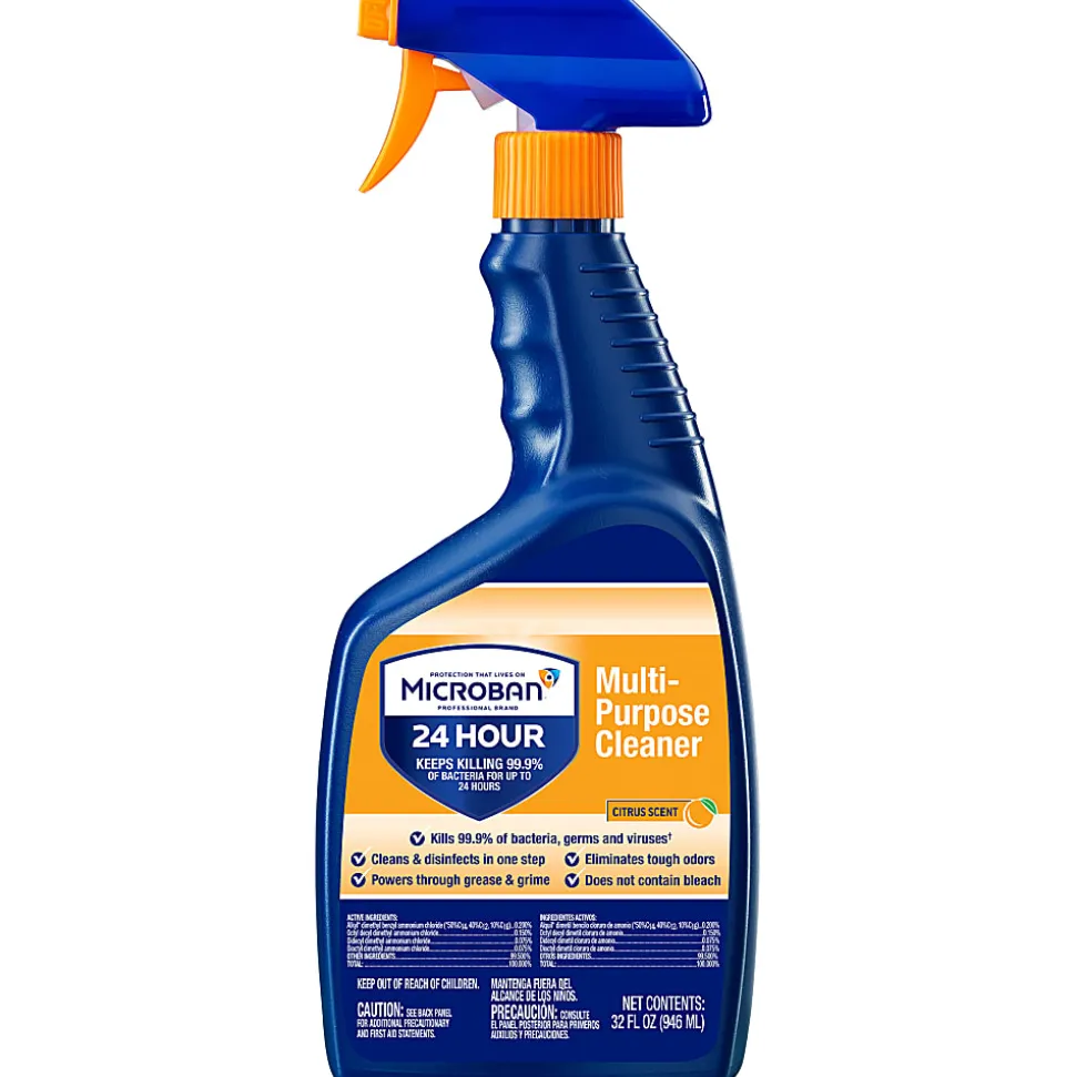 Microban® Professional 24-Hour Disinfectant Multipurpose Cleaner, Citrus Scent, 32 Oz Bottle