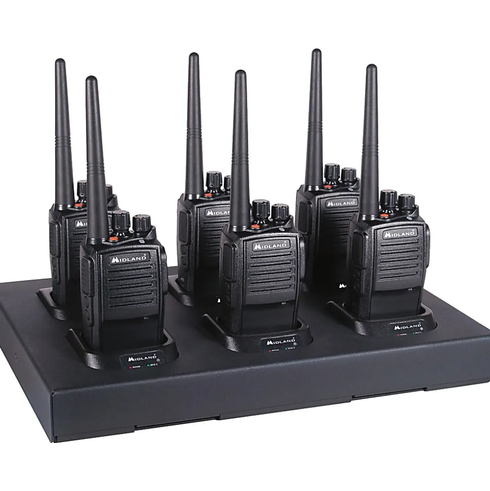 Midland MB400 Business Radio - 16 Radio Channels - 142 Total Privacy Codes - 4 W - Low Battery Indicator, Timer, Lightweight - MB400X6MC