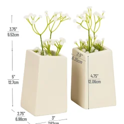 Mind Reader Cement Planter Bookends, 5
