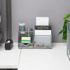 Mind Reader 7-Compartment Desktop Organizer, 5-1/4”H x 5-1/2”W x 11”D, Silver