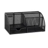 Mind Reader 7-Compartment Desktop Organizer, 5-1/4”H x 5-1/2”W x 11”D, Black