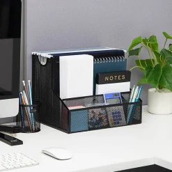 Mind Reader Desktop Organizer Vertical File Storage, 9-1/2"H x 9-1/2"W x 12-243/20 D, Black