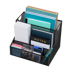 Mind Reader Desktop Organizer Vertical File Storage, 9-1/2"H x 9-1/2"W x 12-243/20 D, Black