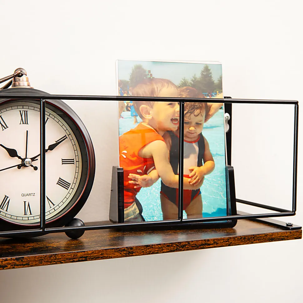 Mind Reader Desktop Shelf, 4-3/4" x 19-5/8", Brown, Total Qty 1