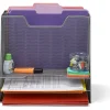 Mind Reader Desktop Vertical Paper Tray Organizer, 9-1/2” H x 11-1/2” W x 12-1/2” D, Silver