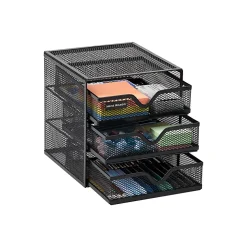 Mind Reader 3-Drawer Accessory Storage Desktop Organizer, 6-1/2