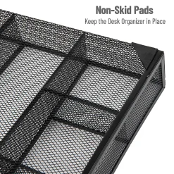 Mind Reader Drawer Organizer Utensil Organizer Desk Organizer, 2-1/4"H x 12"W x 15" L, Black, Set of 2 Organizers