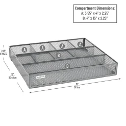 Mind Reader Drawer Organizer Utensil Organizer Desk Organizer, 2-1/4