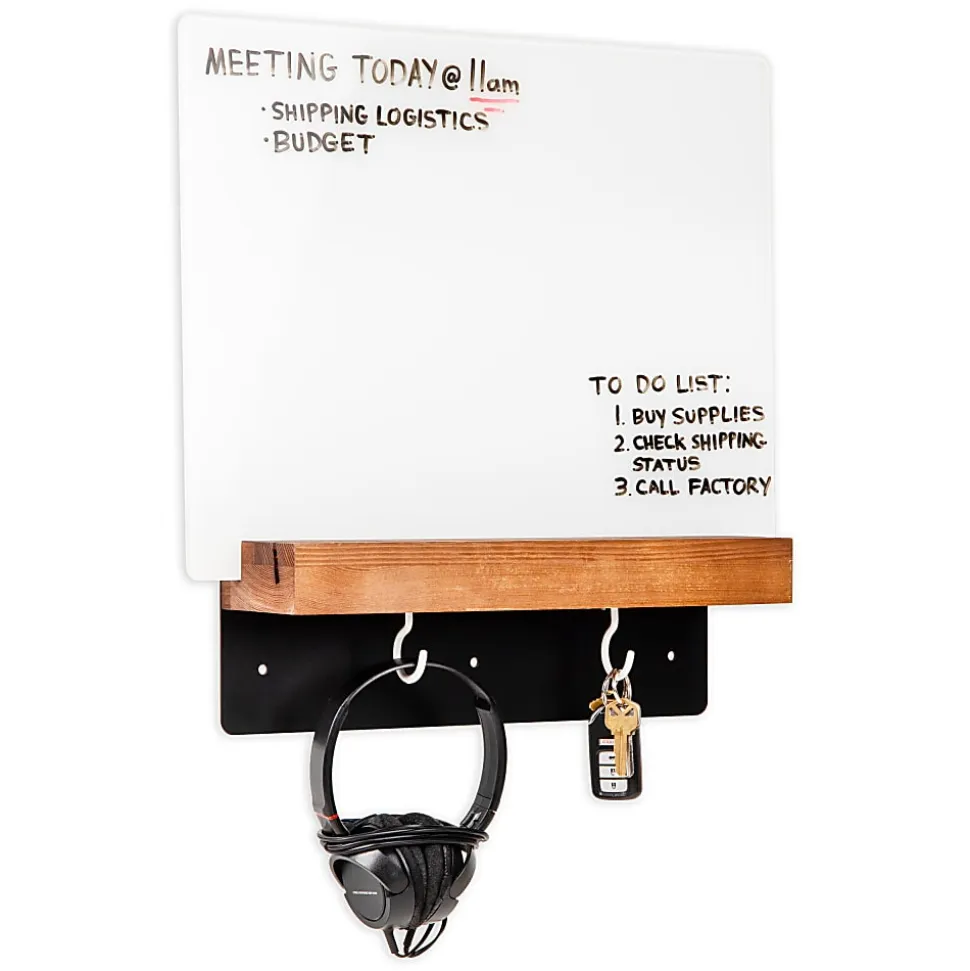 Mind Reader Dry-Erase Whiteboard Message Center, 18" x 14", White