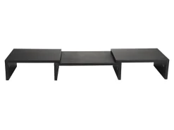 Mind Reader Dual Monitor Stand, 4-3/4”H x 9-1/4”W x 51-1/4”D, Black