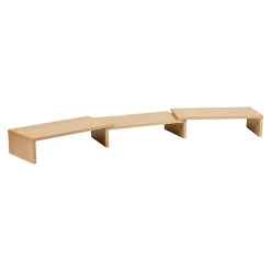 Mind Reader Dual Monitor Stand, 4-3/4”H x 9-1/4”W x 51-1/4”D, Brown
