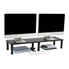 Mind Reader Dual-Monitor Stand, 6-1/2"H x 11"W x 38-1/2"D, Black