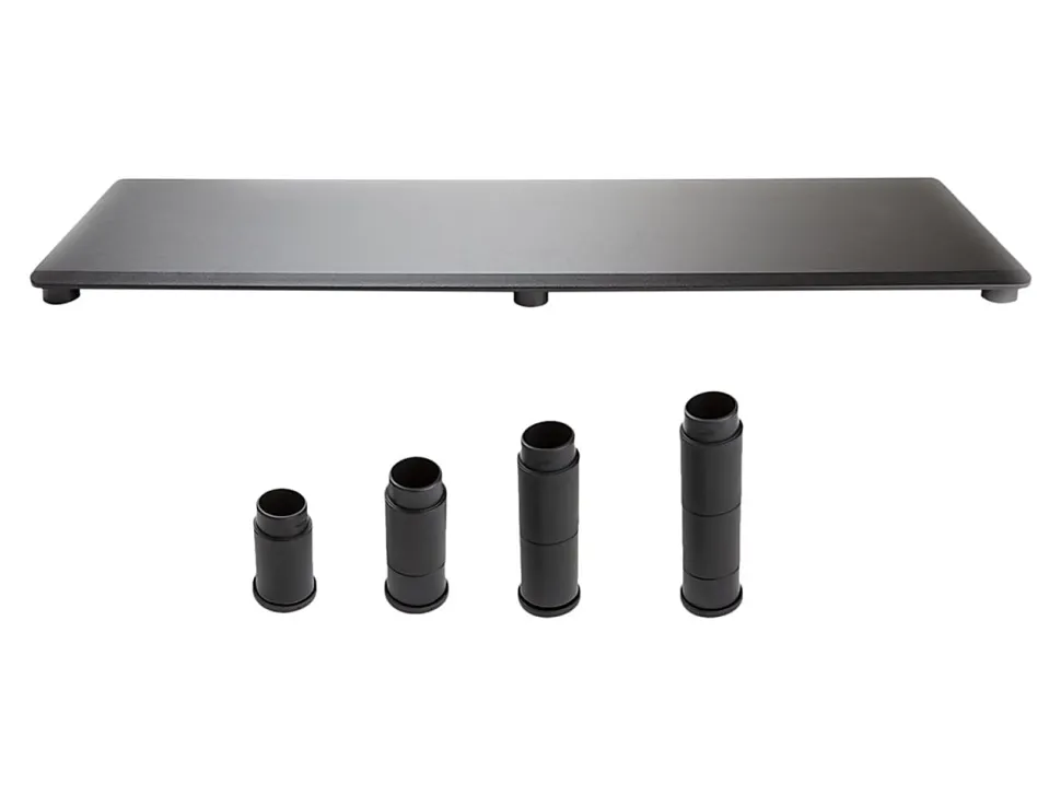 Mind Reader Dual-Monitor Stand, 6-1/2"H x 11"W x 38-1/2"D, Black