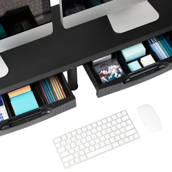Mind Reader Dual-Monitor Stand With Drawers, 6-1/2