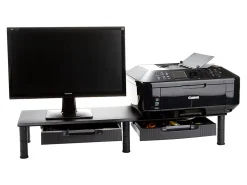 Mind Reader Dual-Monitor Stand With Drawers, 6-1/2