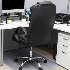 Mind Reader Ergonomic Faux Leather High-Back Executive Office Chair, 45-49