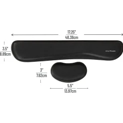 Mind Reader Ergonomic Keyboard and Mouse Wrist Rest Sets, 3/4