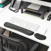 Mind Reader Ergonomic Keyboard and Mouse Wrist Rest Sets Gaming Accessory, 3/4" H x 3" W x 16-3/4," L, 6 Pieces, Black
