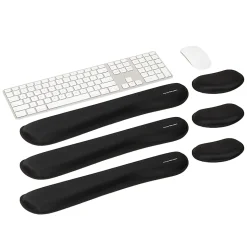 Mind Reader Ergonomic Keyboard and Mouse Wrist Rest Sets Gaming Accessory, 3/4