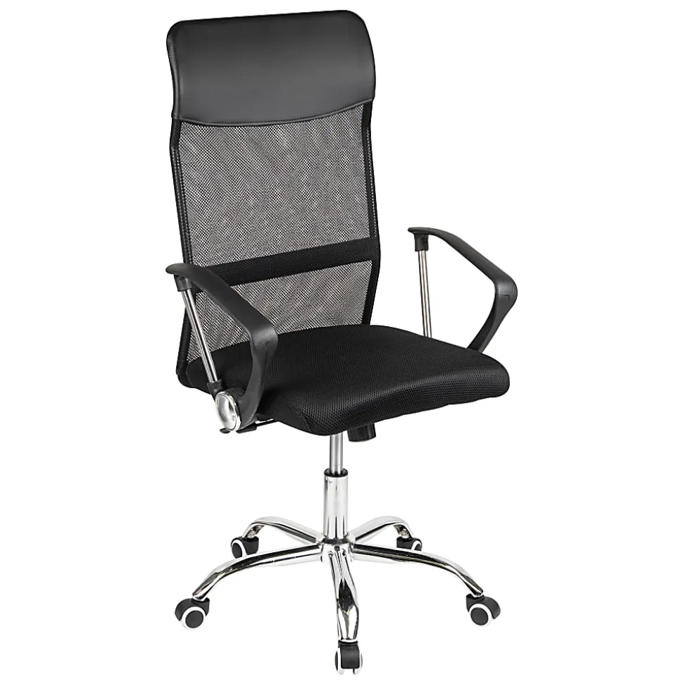 Mind Reader Ergonomic Mesh High-Back Swivel Executive Office Desk Chair, 42 1/2-47"H, Black