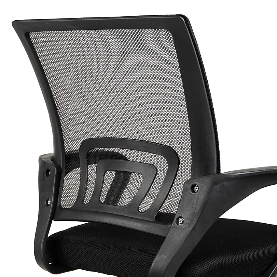 Mind Reader Ergonomic Mesh Mid-Back Swivel Executive Office Chair, Black