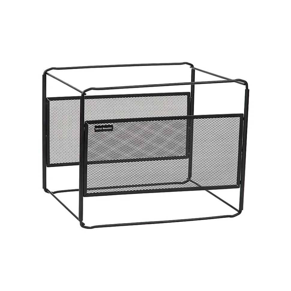 Mind Reader Hanging File Folder Organizer, 10-1/4”H x 9-3/4”W x 13”D, Black