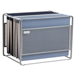 Mind Reader Hanging File Folder Organizer, 10-1/4”H x 9-3/4”W x 13”D, Silver