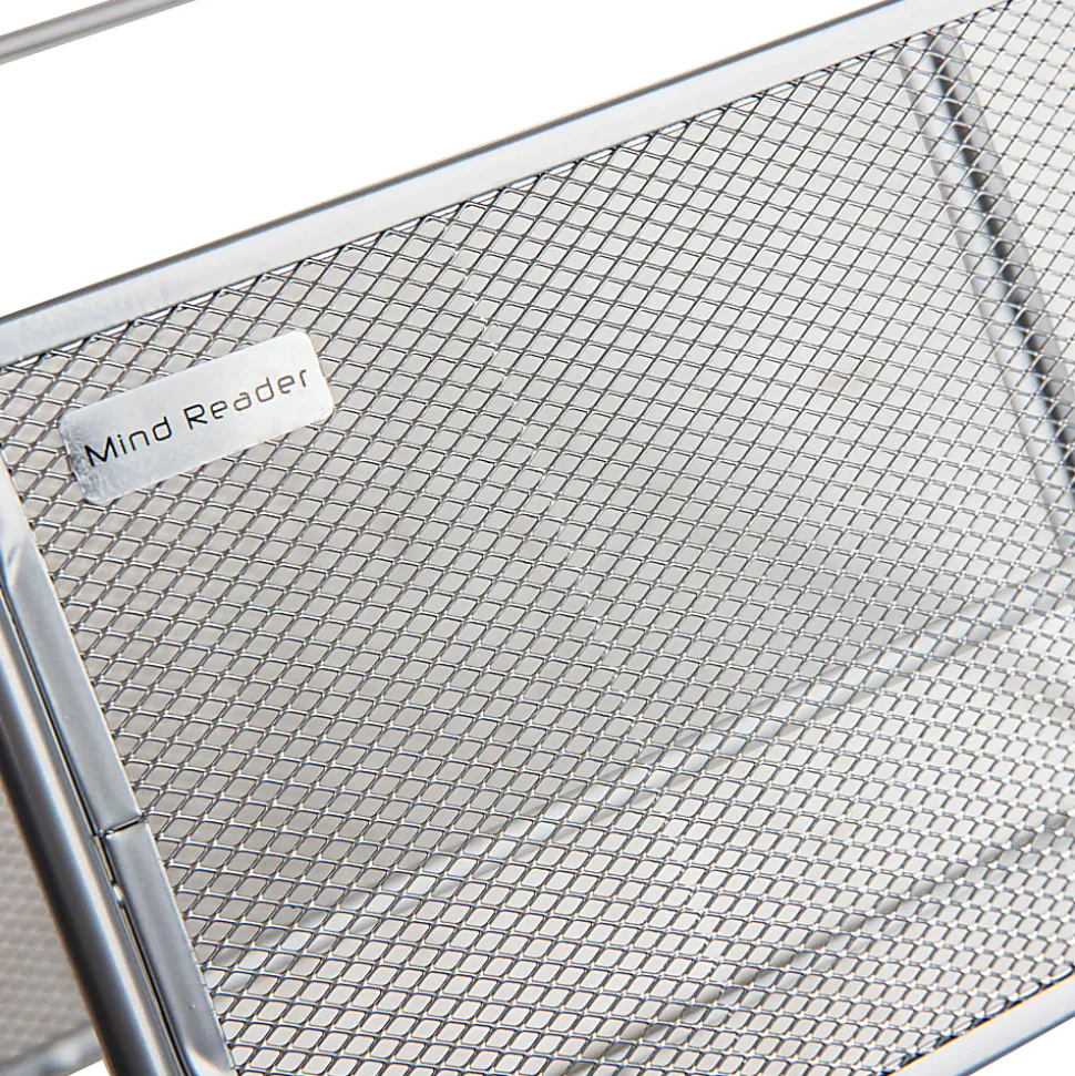 Mind Reader Hanging File Folder Organizer, 10-1/4”H x 9-3/4”W x 13”D, Silver