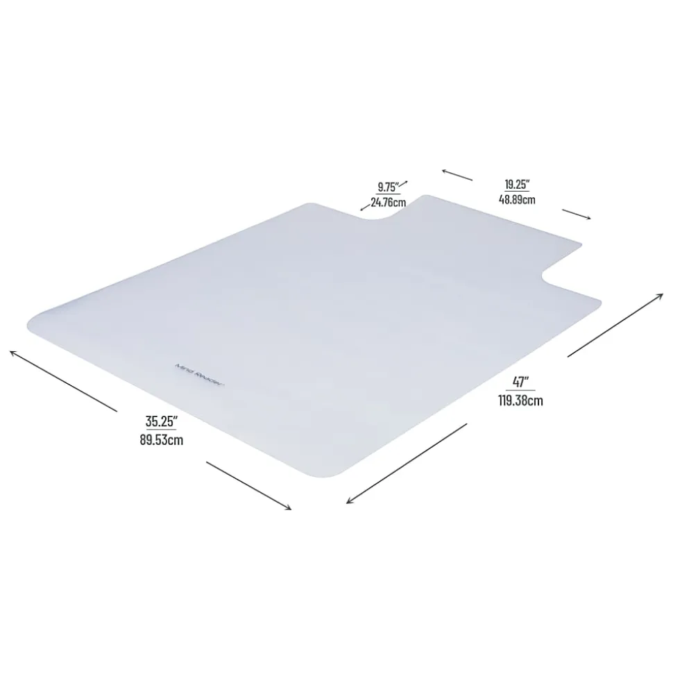 Mind Reader Hard Floor Office Chair Mat, 35-1/4”W x 47”D