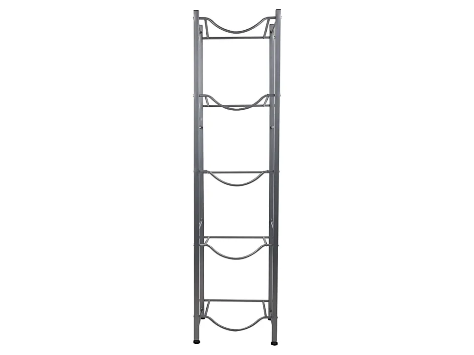Mind Reader Heavy Duty 5-Tier Water Jug Stand, Metal, 54"H x 13-1/2" L x 13-1/2"W, Silver