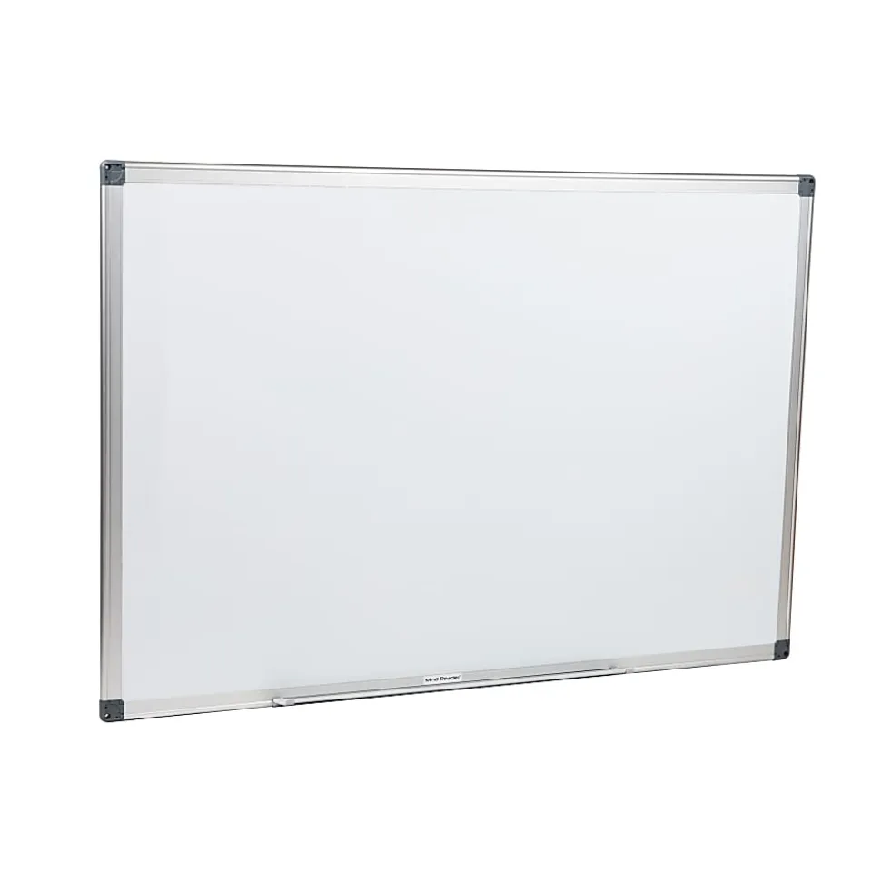 Mind Reader Magnetic Dry Erase White Board Wall Mount Eraser Marker Shelf, 1/2"H x 23-1/2"W x 35-1/2"L, White