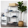 Mind Reader Metal Adjustable Storage Shelves, 4-Tier, 48"H x 11-3/4"W x 23-1/2"L, Silver
