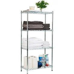 Mind Reader Metal Adjustable Storage Shelves, 4-Tier, 48
