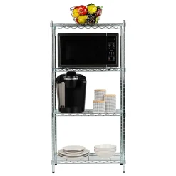 Mind Reader Metal Adjustable Storage Shelves, 4-Tier, 48