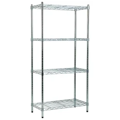 Mind Reader Metal Adjustable Storage Shelves, 4-Tier, 48