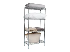 Mind Reader Metal Adjustable Storage Shelves, 4-Tier, 48