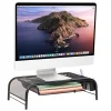 Mind Reader Metal Mesh Monitor Stand, 5-1/2"H x 11-1/2"W x 20"D, Black