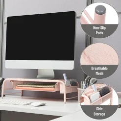 Mind Reader Metal Mesh Monitor Stand, 5-1/2