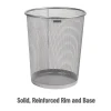 Mind Reader Metal Mesh Trash Cans, 4.4 Gallon, 13-3/4"H x 11-1/2"W x 11-1/2"D, Silver, Pack Of 2 Cans