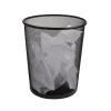 Mind Reader Metal Mesh Trash Can 4.4 Gallon Waste Paper Basket, 13-3/4"H x 11-1/2"W x 11-1/2"D, Black