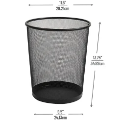 Mind Reader Metal Mesh Trash Can 4.4 Gallon Waste Paper Basket, 13-3/4