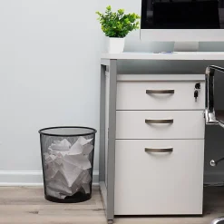 Mind Reader Metal Mesh Trash Can 4.4 Gallon Waste Paper Basket, 13-3/4