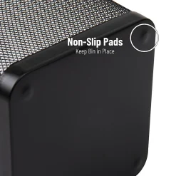 Mind Reader Metal Trash Can Square Waste Paper Basket, 12 1/4