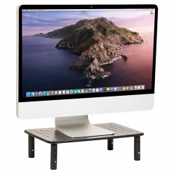 Mind Reader Metal Ventilated Monitor Stand with Adjustable Height, 5-1/2