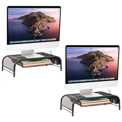 Mind Reader Monitor Stand Ventilated Laptop Riser Metal Paper Tray, 5 1/2