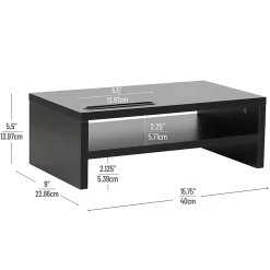 Mind Reader Monitor Stand With Phone Slot And Storage Shelf, 5-1/2