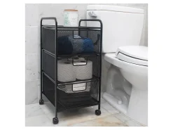 Mind Reader Multi-Purpose Rolling Storage Cart with Removable Drawers, 25