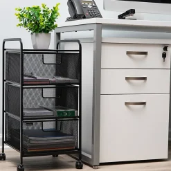 Mind Reader Multi-Purpose Rolling Storage Cart with Removable Drawers, 25